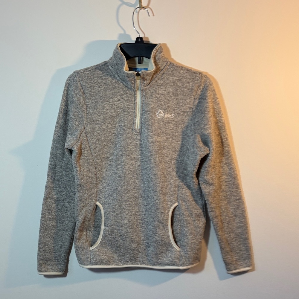 Charles River Apparel Women's Gray Zip-Up Sweater